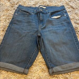 Express Light Blue Denim Shorts